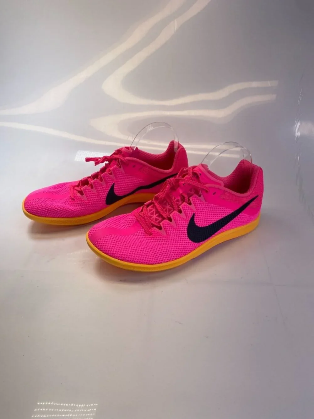 Nike Zoom Rival Track & Field Distance Hyper Pink With Spikes Cleats mens Sz 12